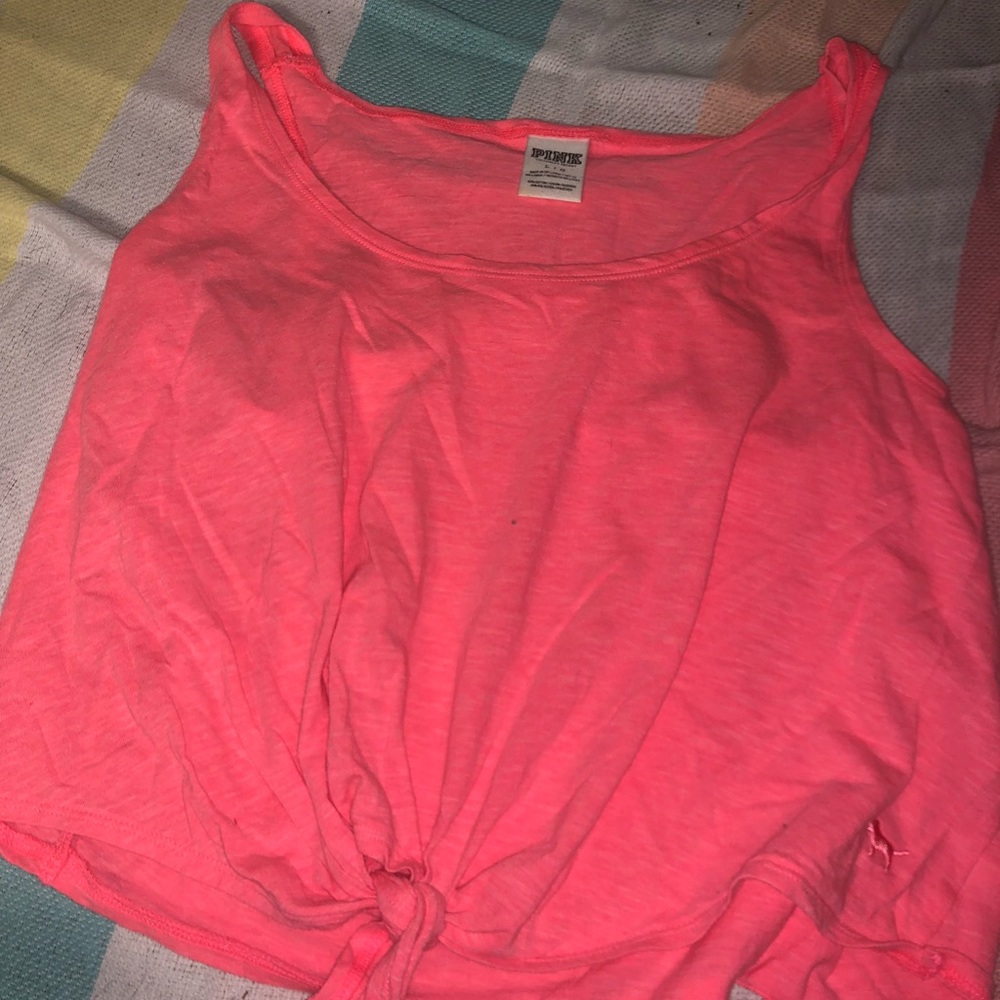 PINK front tied tank